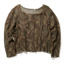 Load image into Gallery viewer, Number (N)ine Tribal Print Fish Net Grunge Sweater
