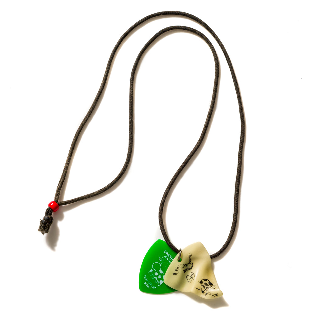 Undercover Warped guitar pick necklace