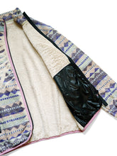 Load image into Gallery viewer, Kapital Ashland Stripe and BONE Pattern Fleece Jacket
