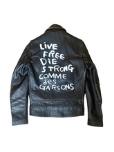 Load image into Gallery viewer, Comme Des Garçons x Lewis Leathers &quot;Live Free&quot; Painted Jacket
