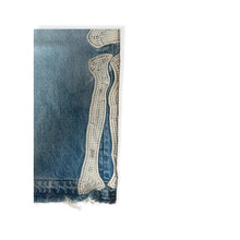 Load image into Gallery viewer, Kapital Skeleton Embroidered Denim Shorts
