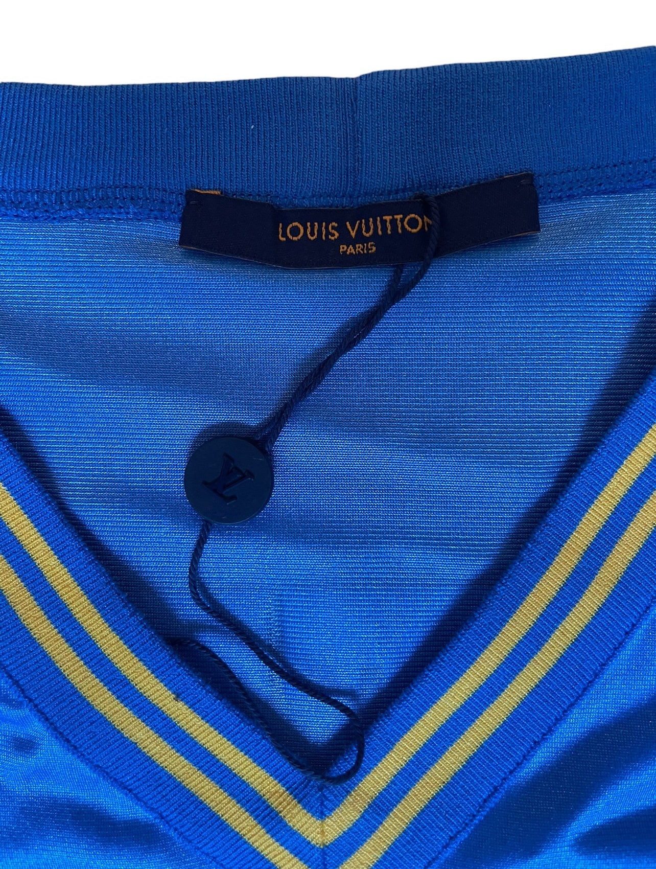 LOUIS VUITTON SPORT T-SHIRT WITH PATCH BLUE